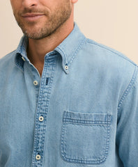 Archival Denim Shirt in Cotton Twill
