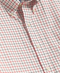 Big & Tall Stretch Supima® Cotton Non-Iron Twill Polo Button Down Tattersall Sport Shirt