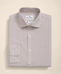 Brooks Brothers X Thomas Mason® Cotton English Collar Checked Dress Shirt