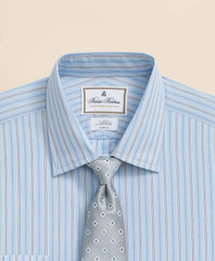 Brooks Brothers x Thomas Mason® Cotton Poplin Ainsley Collar Multi Stripe Dress Shirt