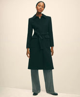 Brushed Wool Twill Wrap Coat