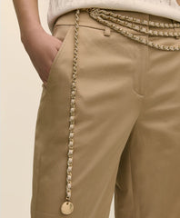 B-Low the Belt Gold-Tone Chain & Leather Waist Belt