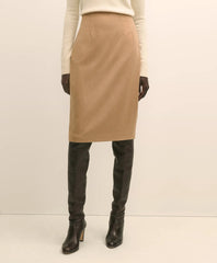 Camel Hair Pencil Skirt