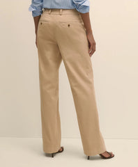Cotton Blend Relaxed Chino Pants