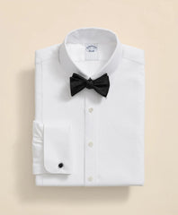 Cotton Oxford Button-Down Collar Pique Bib Tuxedo Shirt
