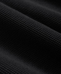 Cotton-Wool Blend Waffle Knit Henley