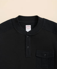 Cotton-Wool Blend Waffle Knit Henley
