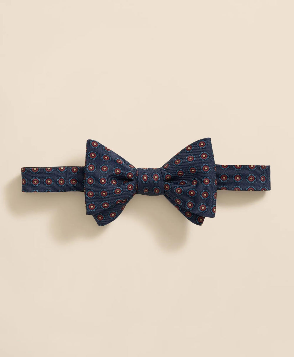 Floral Motif Silk Bow Tie