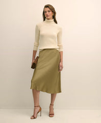 Viscose Bronze-Gold Slip Skirt