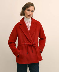 Wool Double-Faced Drawstring Waist Coat