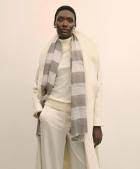 Wool-Silk Blend Shimmer Scarf