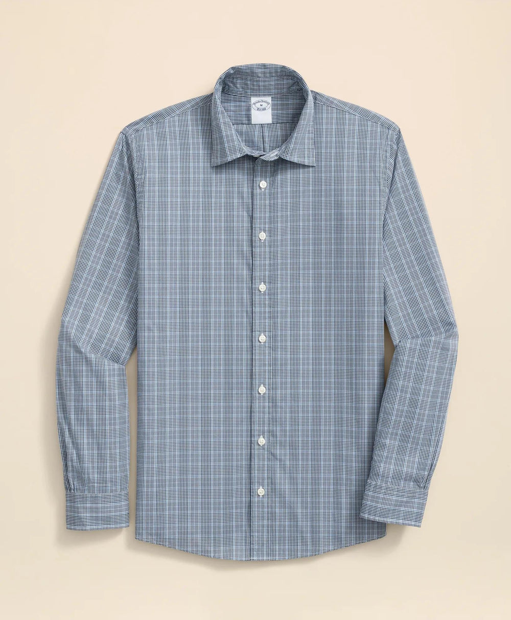 Performance Series Stretch Spread Collar Glen Plaid Sport Shirt