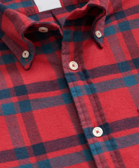 Bold Plaid Shirt Portuguese Flannel Polo Button Down Collar