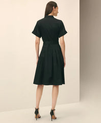 Signature A-Line Cotton Sateen Shirt Dress