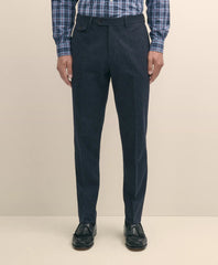 Slim Fit Check Suit Pants in Brushed-Cotton