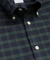 Stretch Non-Iron Oxford Button-Down Collar Black Watch Shirt