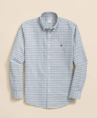 Tattersall Sport Shirt Stretch Non-Iron Oxford Button-Down Collar