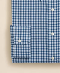 Stretch Supima® Cotton Non-Iron Pinpoint Oxford Polo Button Down Collar Check Dress Shirt