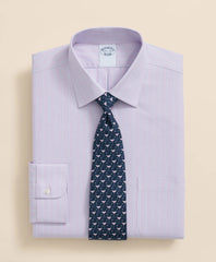 Stretch Supima® Cotton Non-Iron Royal Oxford Ainsley Collar Striped Dress Shirt