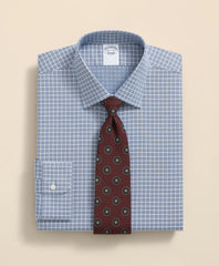 Graph Check Dress Shirt Stretch Supima® Cotton Non-Iron Textured Dobby Ainsley Collar