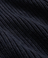 Supima® Cotton Ribbed Mock Neck Cardigan