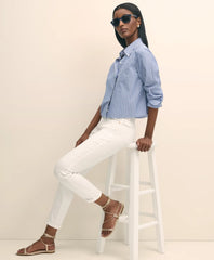 The Cropped Button-Down Shirt