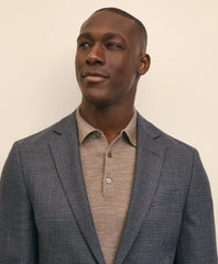 Traditional Fit Wool Hopsack Gingham Sport Coat