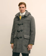 Wool Glen Plaid Duffle Coat