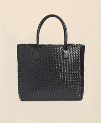 Woven Leather Tote Bag