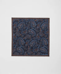 Large Paisley Silk Pocket Square