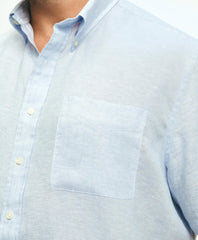 Big & Tall Sport Shirt Short-Sleeve Irish Linen