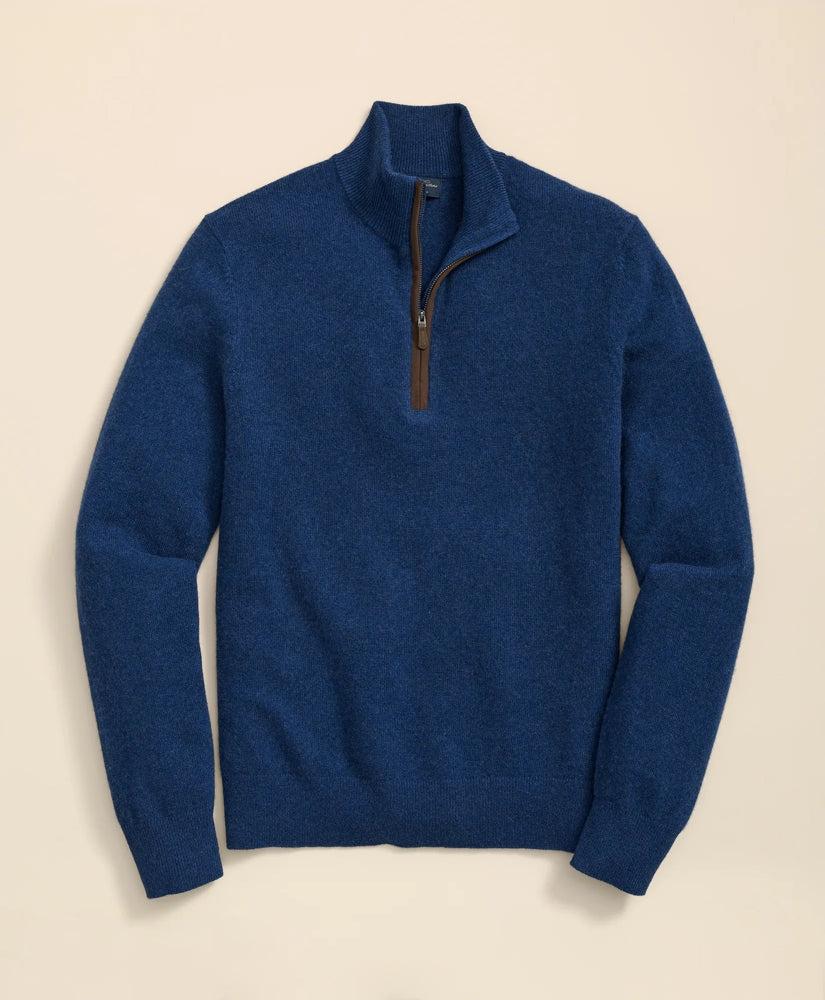 3-Ply Cashmere Quarter-Zip Sweater