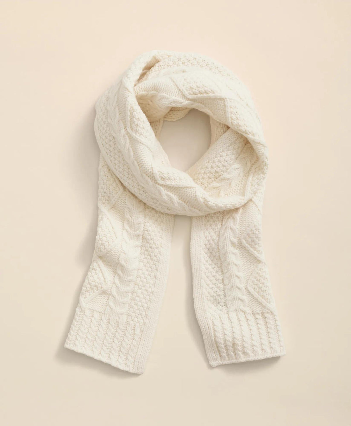 Aran Cable Knit Scarf
