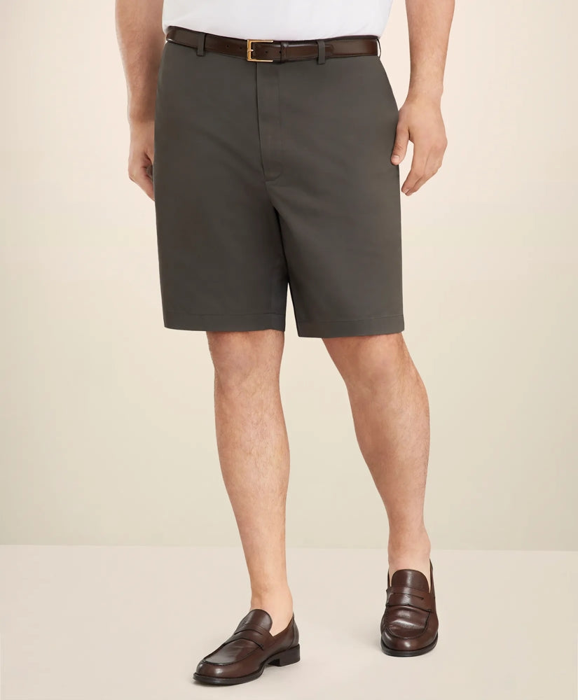 Big & Tall 10" Flat Front Stretch Advantage Chino® Shorts