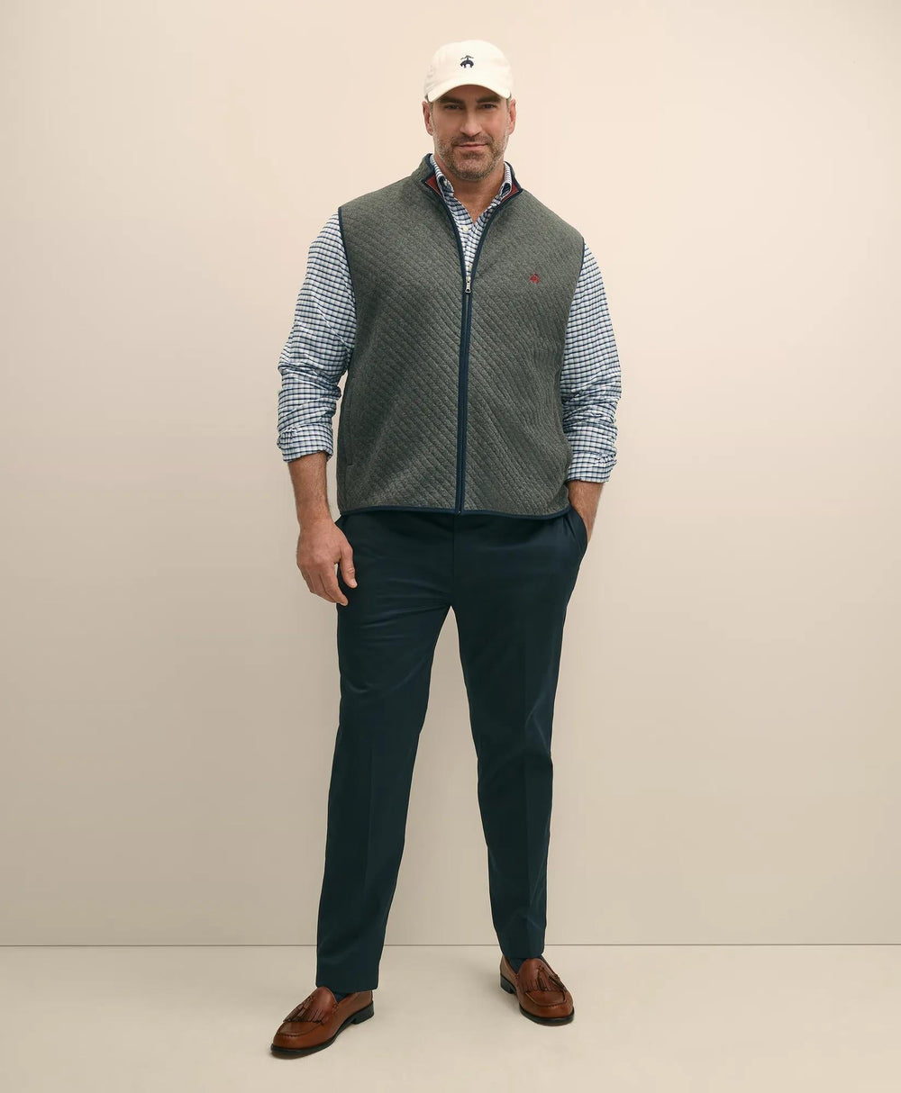 Checked Shirt Big & Tall Stretch Cotton Non-Iron Oxford Polo Button Down Collar