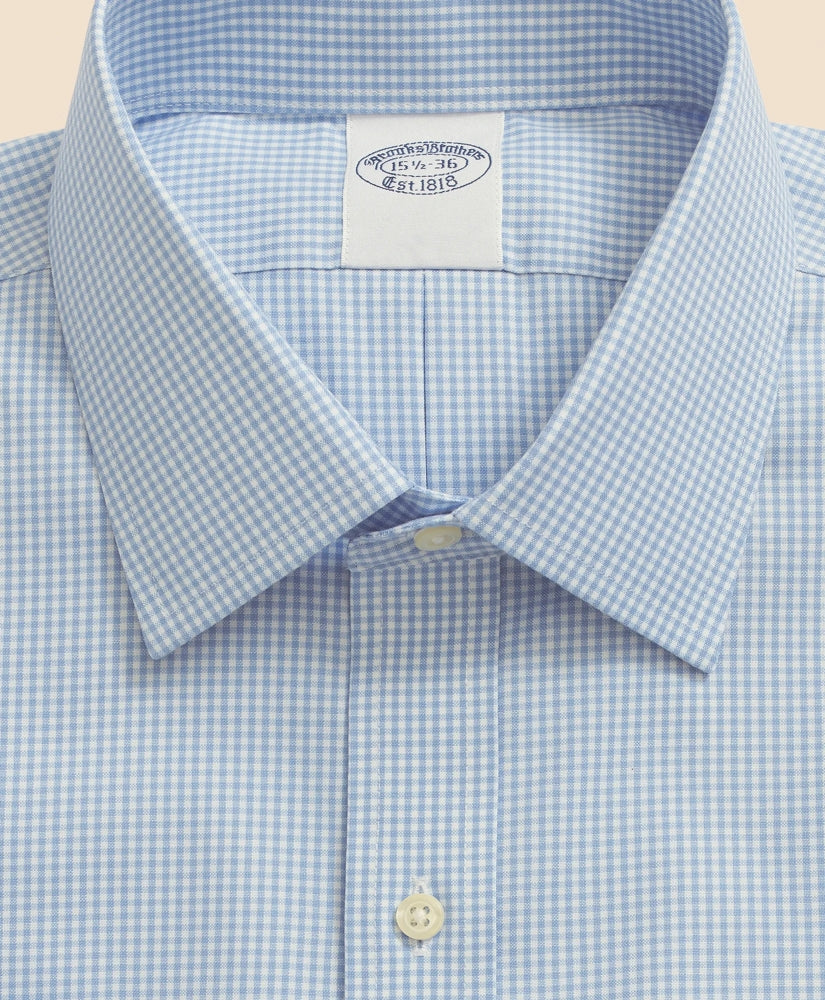 Big & Tall Stretch Supima® Cotton Non-Iron Pinpoint Oxford Ainsley Collar Gingham Dress Shirt