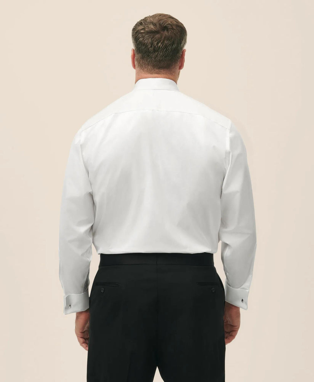 10-Pleat Tuxedo Shirt Big & Tall Supima® Cotton Poplin English Collar