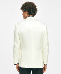 Black Fleece Peak Lapel Dinner Jacket in Silk Dupioni