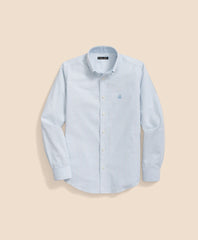 Boys Non-Iron Stretch Cotton Striped Oxford Sport Shirt