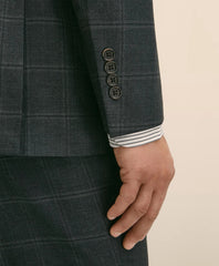 Brooks Brothers Explorer Collection Classic Fit Wool Windowpane Suit Jacket