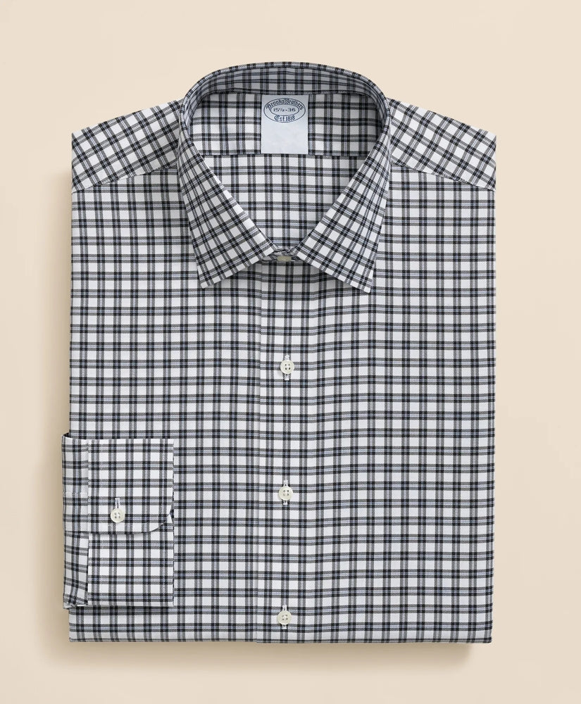 Dress Shirt Brooks Brothers Explorer Collection Non-Iron Twill Ainley Collar Check
