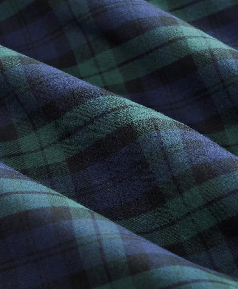 Tartan Dress Shirt Brooks Brothers X Engineered Garments Cotton Flannel Round Pinhole Collar Oversized