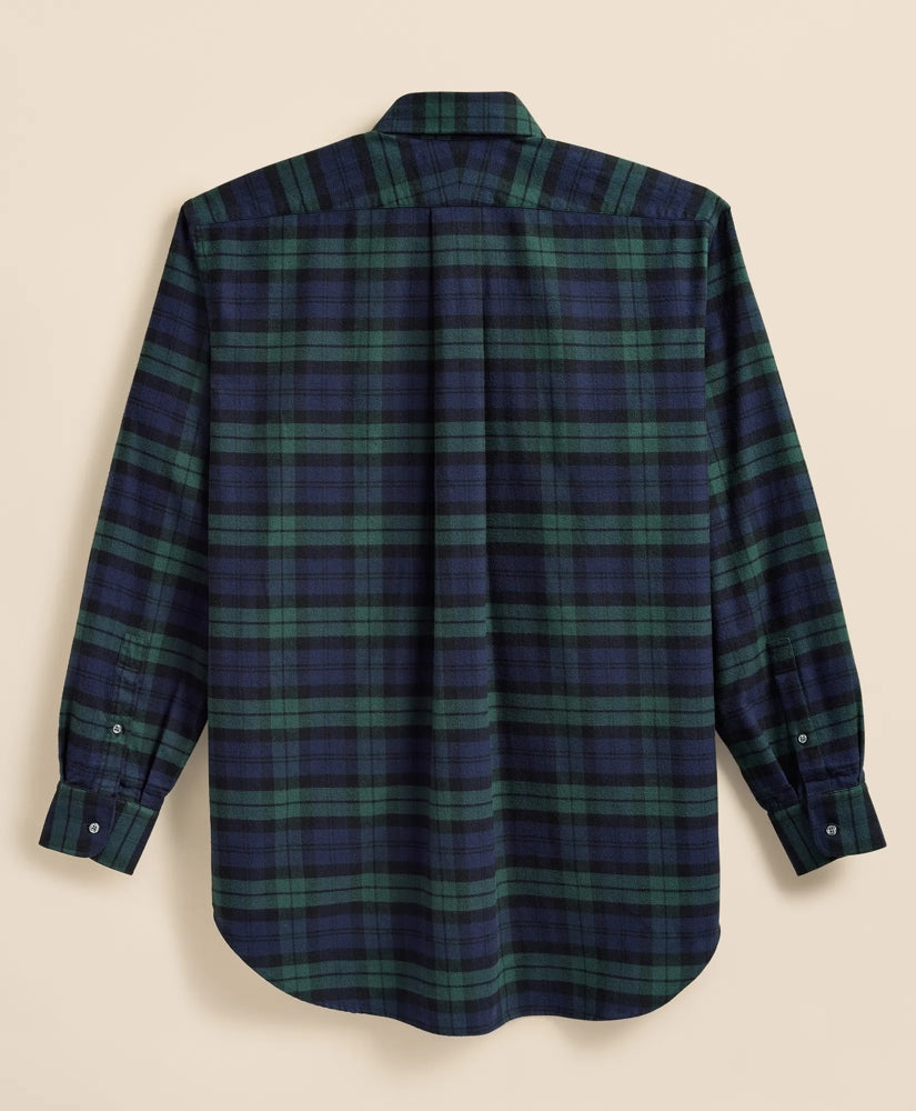 Tartan Dress Shirt Brooks Brothers X Engineered Garments Cotton Flannel Round Pinhole Collar Oversized