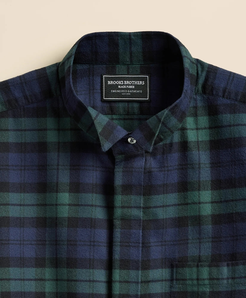 Tartan Dress Shirt Brooks Brothers X Engineered Garments Cotton Flannel Wing Collar Oversized