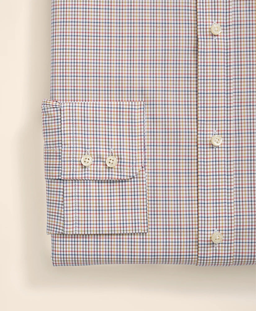 Brooks Brothers X Thomas Mason® Cotton English Collar Checked Dress Shirt