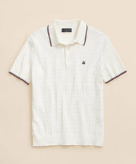 Cable Knit Archive Tennis Polo in Supima® Cotton