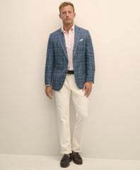Classic Fit Linen-Silk-Cotton Check 1818 Sport Coat