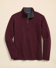 Cotton Blend Pique Quarter-Zip