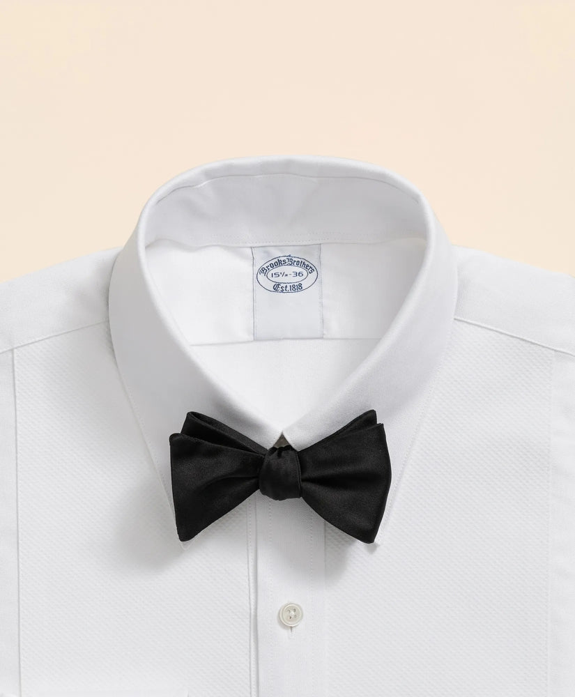 Cotton Oxford Button-Down Collar Pique Bib Tuxedo Shirt