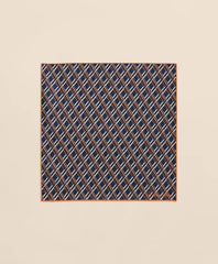 Diamond Motif Silk Pocket Square